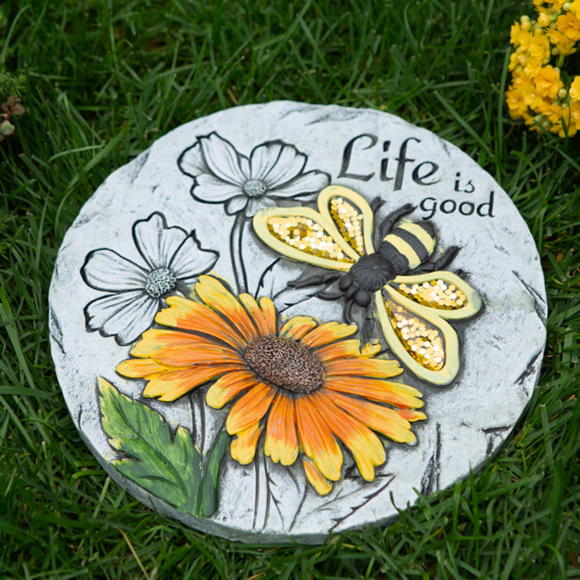 Life Is Good Sunflower Stepping Stone